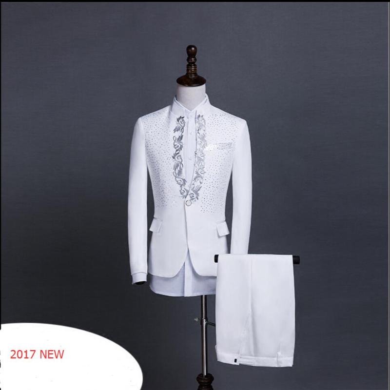 Men' New Host Stage Singer Costumes Paillette Stand Collar Suits Costume Male Clothes Adult Groom Wedding Formal Dress
Men' New Host Stage Singer Costumes Paillette Stand Collar Suits Costume Male Clothes Adult Groom Wedding Formal Dress