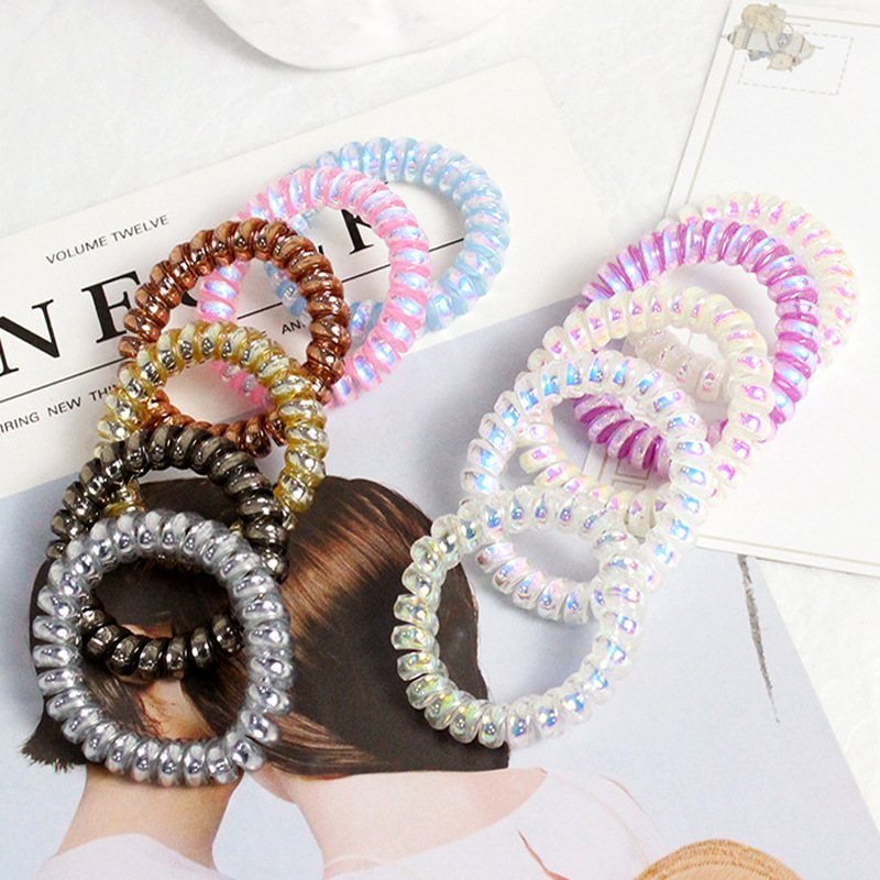 Mermaid Ji telephone line hair circle Korean personalized reflective laser girl's heart traceless head rope small fresh and simple leather band
Mermaid Ji telephone line hair circle Korean personalized reflective laser girl's heart traceless head rope small fresh and simple leather band