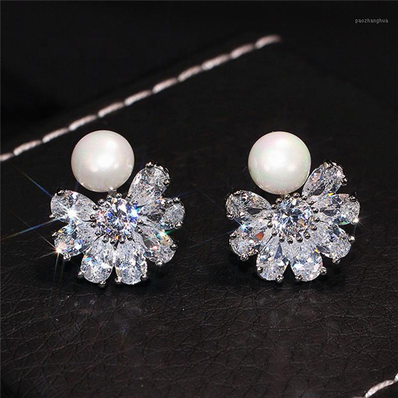 Stud Gorgeous Bridal Simulated Pearl Wedding Earrings With Brilliant Cubic Zirconia Elegant Women Accessories Fashion Jewelry, Golden;silver
Stud Gorgeous Bridal Simulated Pearl Wedding Earrings With Brilliant Cubic Zirconia Elegant Women Accessories Fashion Jewelry, Golden;silver