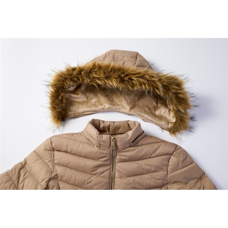 New Winter Jacket Women Parkas Big Fur Hooded Thick Down Cotton Padded Parka Female Jacket Short Coat Slim Warm Outwear XXL 201019