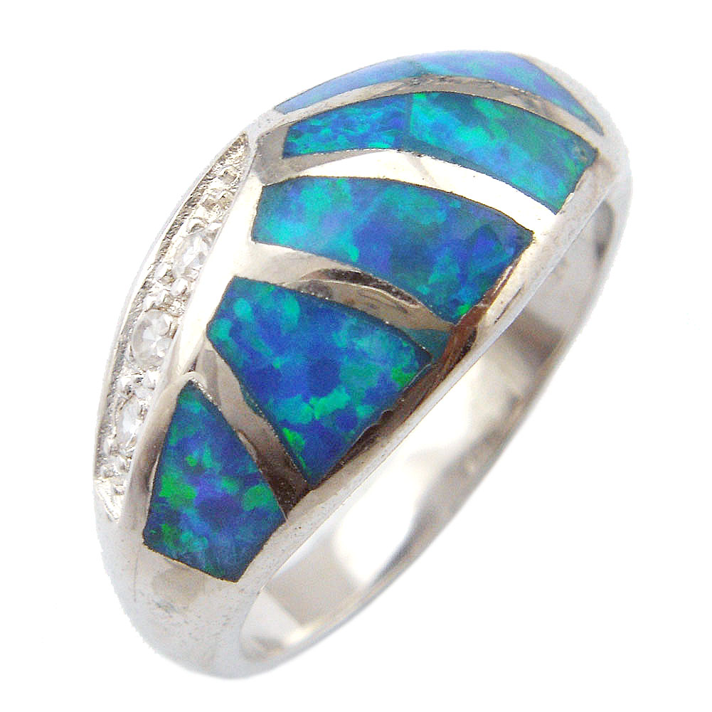 fire opal rings fashion blue opal rings