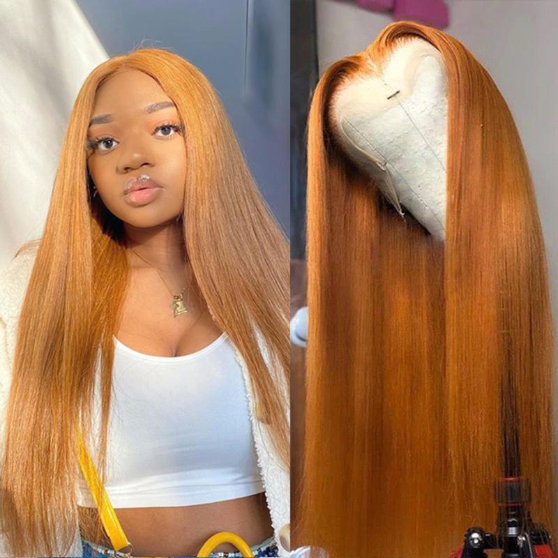 Orange Straight Lace Brazilian Closure Wigs Human hair Lace Front Human Hair Wigs With Transparent Pre Plucked Wig
Orange Straight Lace Brazilian Closure Wigs Human hair Lace Front Human Hair Wigs With Transparent Pre Plucked Wig