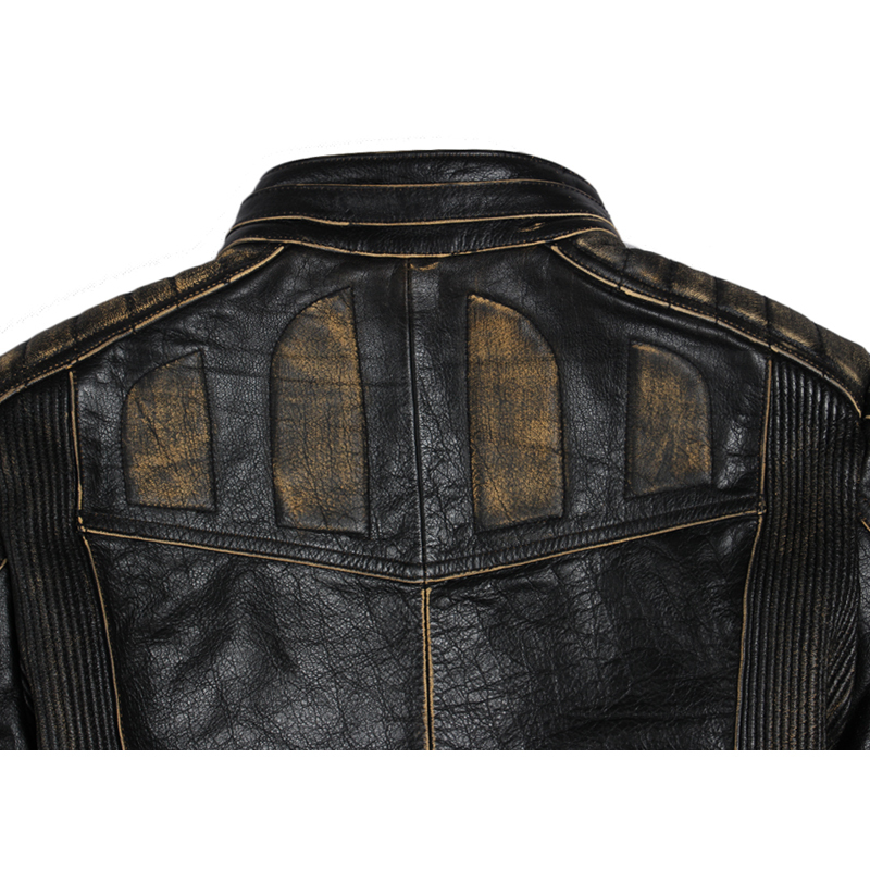 MAPLESTEED Vintage Motorcycle Jacket Men Leather Jacket 100% Cowhide Genuine Leather Jackets Mens Biker Coat Moto Jacket 5XL 090 201128