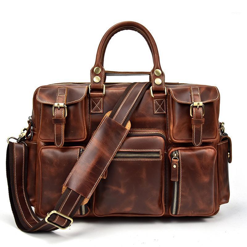 Men's Briefcase Crazy Horse Leather High Capacity Handbag Genuine Leather Shoulder Messenger Bag Work Commuter Computer BagLD8951, Color2
Men's Briefcase Crazy Horse Leather High Capacity Handbag Genuine Leather Shoulder Messenger Bag Work Commuter Computer BagLD8951, Color2