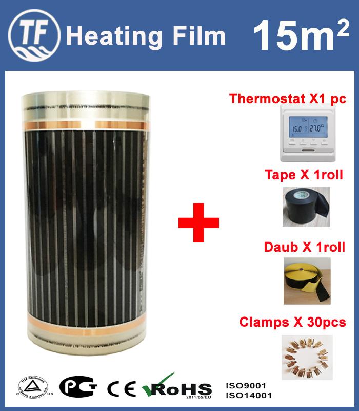 Hot Only $199-$215, 15 Sqm Length 30M Far Infrared Floor Heating Films With Accessories AC220V, 220W/Sqm Home Warming Pad
Hot Only $199-$215, 15 Sqm Length 30M Far Infrared Floor Heating Films With Accessories AC220V, 220W/Sqm Home Warming Pad