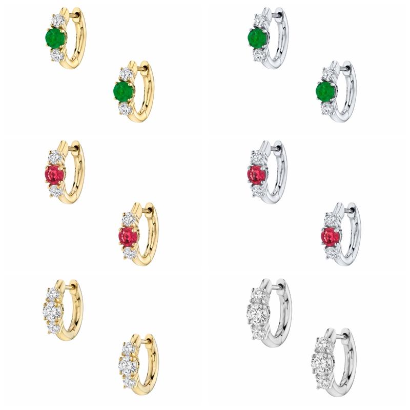 CANNER White Red Green Diamond Earrings Hoops 925 Sterling Silver Earrings For Women Silver Jewelry Earring Aretes De Mujer
CANNER White Red Green Diamond Earrings Hoops 925 Sterling Silver Earrings For Women Silver Jewelry Earring Aretes De Mujer