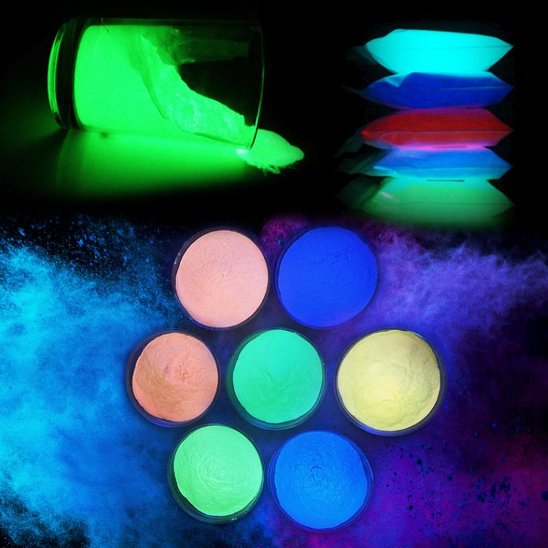 

10/30g Fluorescent Rare Earth Luminous 14 Colors Glowing In The Dark Pigment DIY Nail Art Decoration Neon Phosphor