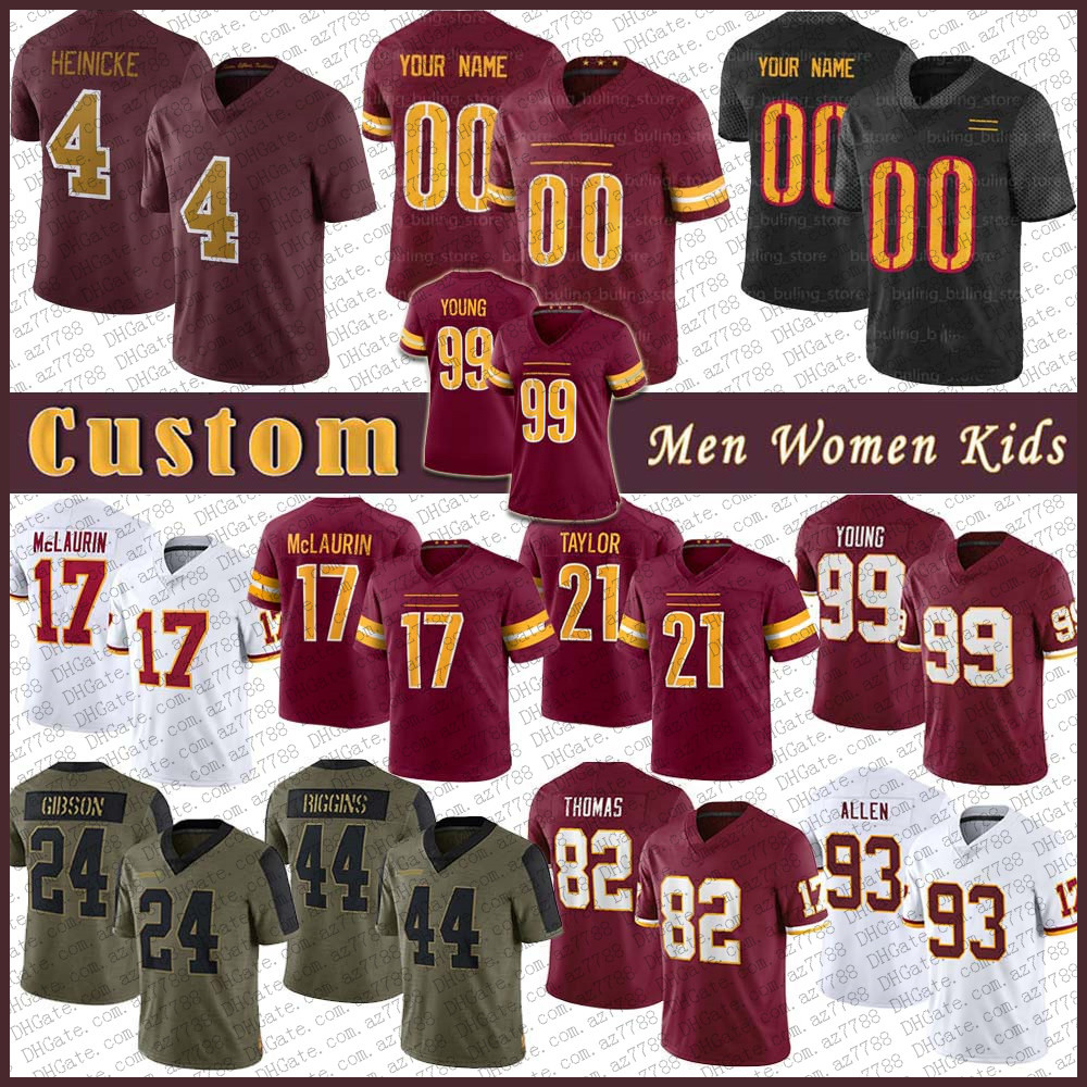 99 Chase Young Terry McLaurin Custom Men Women Kids Football Jerseys Sean Taylor Antonio Gibson Taylor Heinicke John Riggins Jonathan Allen Kamren Curl Montez Sweat, Shown
99 Chase Young Terry McLaurin Custom Men Women Kids Football Jerseys Sean Taylor Antonio Gibson Taylor Heinicke John Riggins Jonathan Allen Kamren Curl Montez Sweat, Shown