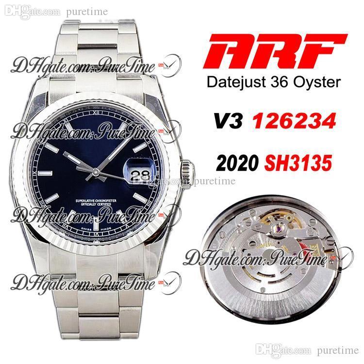 2020 ARF V3 DateJust 36mm 126234 SH3135 Automatic Mens Watch 904L Steel Fluted Bezel Blue Dial Stick Marker Steel Bracelet Puretime PTRX H8, Accessories
2020 ARF V3 DateJust 36mm 126234 SH3135 Automatic Mens Watch 904L Steel Fluted Bezel Blue Dial Stick Marker Steel Bracelet Puretime PTRX H8, Accessories