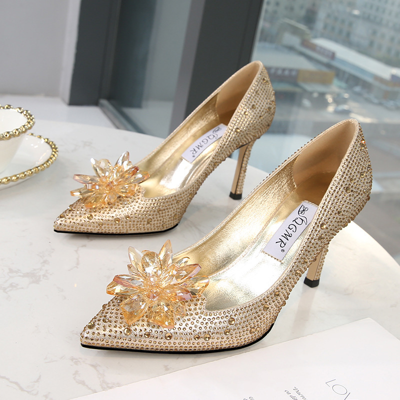 2021 New Crystal Banquet Women's Plus Size Strass Princess Wedding Shoes Thin Heels Bgc7, Golden(6cm)
2021 New Crystal Banquet Women's Plus Size Strass Princess Wedding Shoes Thin Heels Bgc7, Golden(6cm)
