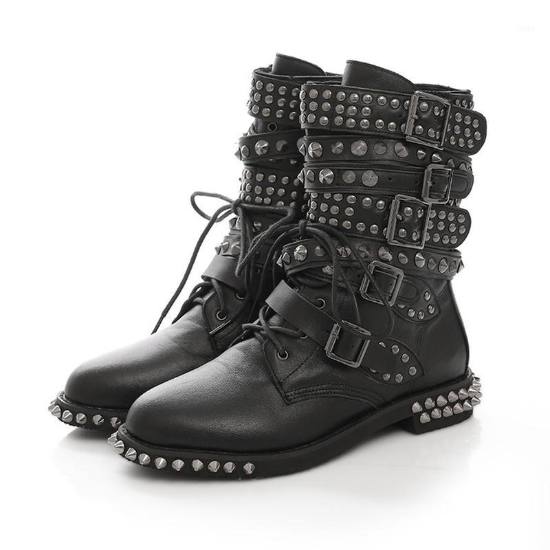 US4-11 Womens Round Toe RIvet Studs Belt Buckle Ankle Boots Genuine Leather Punk Shoes Motorcycle Black Plus Size C6691, 3 belt
US4-11 Womens Round Toe RIvet Studs Belt Buckle Ankle Boots Genuine Leather Punk Shoes Motorcycle Black Plus Size C6691, 3 belt
