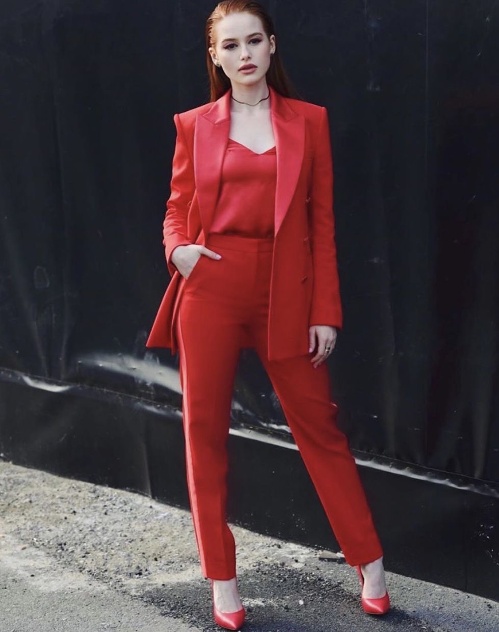 Fashion Red Mother of the Bride Suits Slim Fit Formal Women Ladies Evening Party Tuxedos Formal Wear For Wedding (Jacket+Pants)