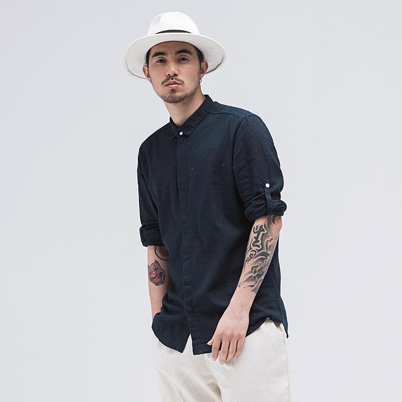 Causal Linen Shirt Men Adjustable Sleeve Shirts Comfortable Breathable Natural Linen Vintage 2020 NEW Trend Mens Shirts, Blue
Causal Linen Shirt Men Adjustable Sleeve Shirts Comfortable Breathable Natural Linen Vintage 2020 NEW Trend Mens Shirts, Blue