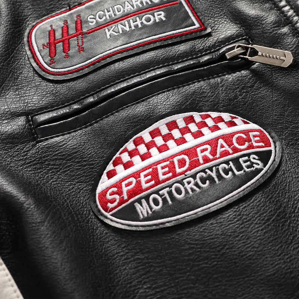 Men Motorcycle Leather Jackets Trendy New Biker Leather Jacket Mens Bomber Jacket with Embroidery Epaulet Faux Leather Coat 201120