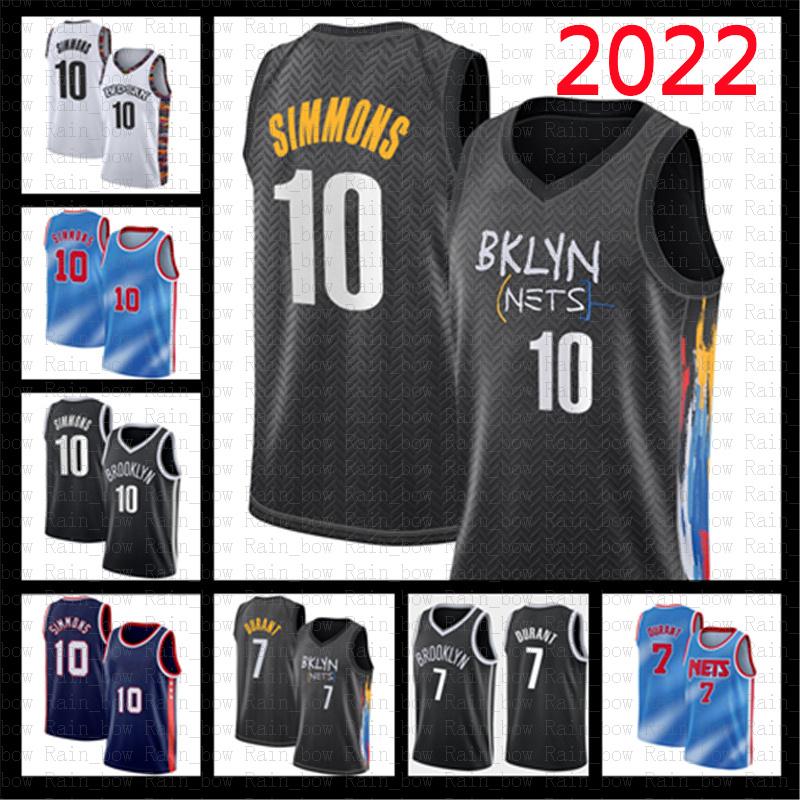 

2022 Basketball Jerseys Kyrie 7 Kevin Ben 10 Durant Simmons 11 72 Biggie Irving Jersey Shirts Brooklyn''Nets''Men new cF, 2021 jersey