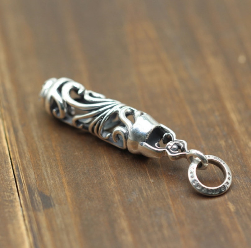 New vintage 925 sterling silver designer jewelry American European antique silver handmade hollow scroll pendants without chain