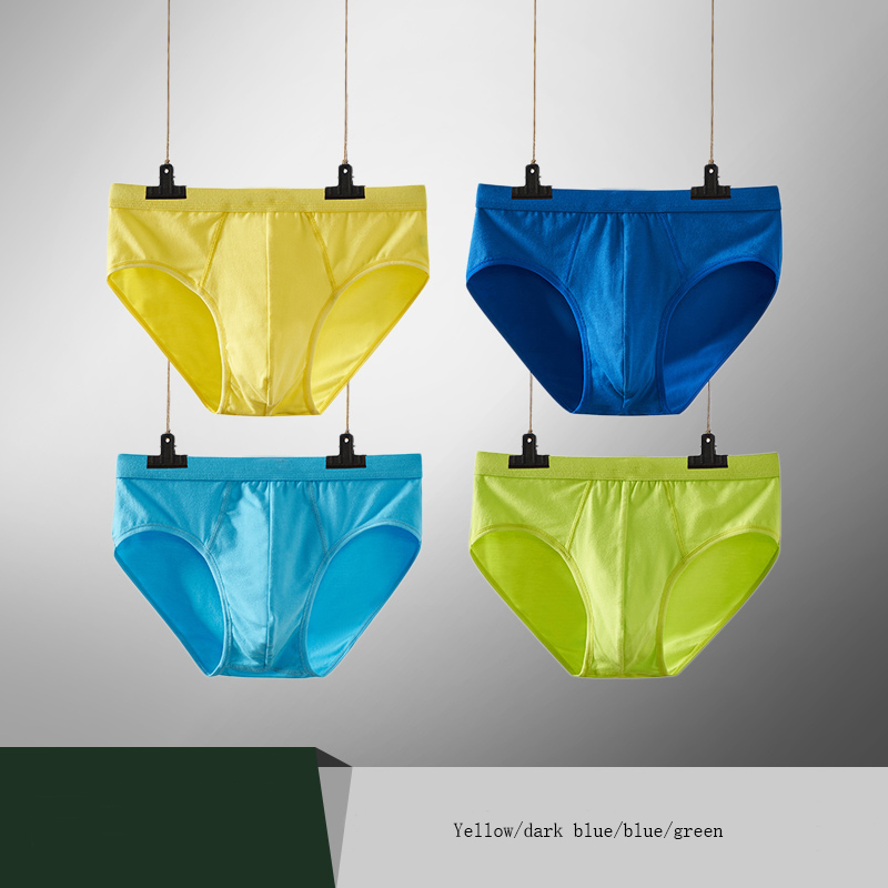 4 Pcslot Large size M5XL 125kg Mens Underwear Breathable Briefs cotton Men Bodysuit Male Comfortable Solid Underpants 201112