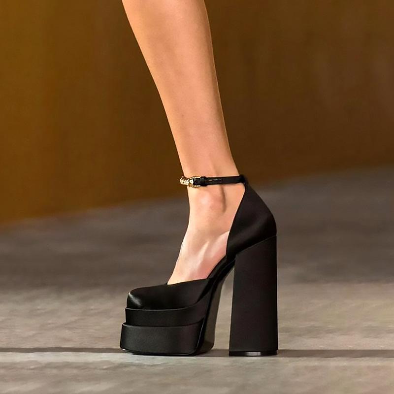 Dress Shoes Platform Heels Sexy Pink Woman Pumps Genuine Leather Thick Heel Designer Talons Tacones Mujer Sapatos Femininos De Salto, Black
Dress Shoes Platform Heels Sexy Pink Woman Pumps Genuine Leather Thick Heel Designer Talons Tacones Mujer Sapatos Femininos De Salto, Black