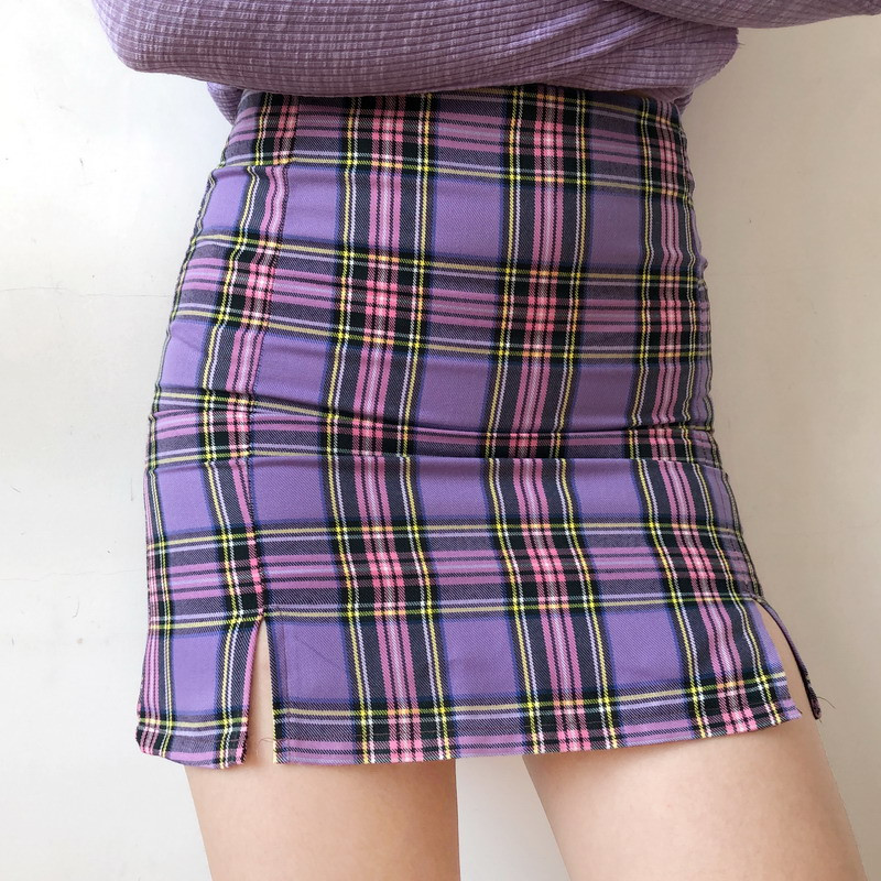 2021 Female Fashions Bm New Summer Girl's Preppy-side Style Split Purple Chess Mini High-waist Skirts Chic Pencil Bottoms FK99
2021 Female Fashions Bm New Summer Girl's Preppy-side Style Split Purple Chess Mini High-waist Skirts Chic Pencil Bottoms FK99