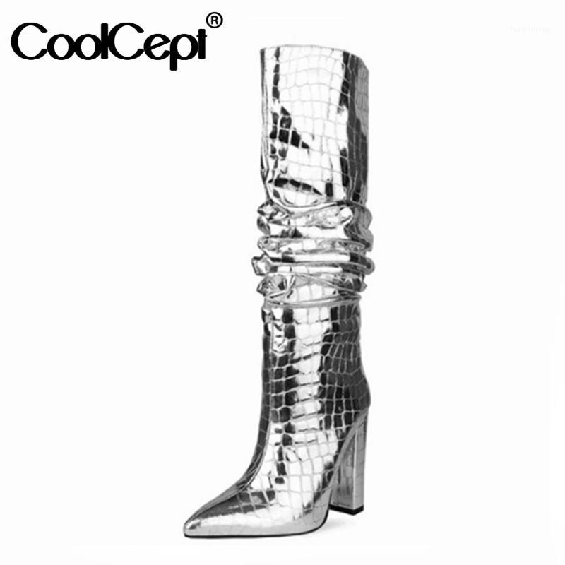 CoolCept Winter Knee Boots For Women Pointed Toe Thick High Heel Pleated Stone Pattern Zipper Fashion Ladies Footwear Size 34-451, Gold
CoolCept Winter Knee Boots For Women Pointed Toe Thick High Heel Pleated Stone Pattern Zipper Fashion Ladies Footwear Size 34-451, Gold