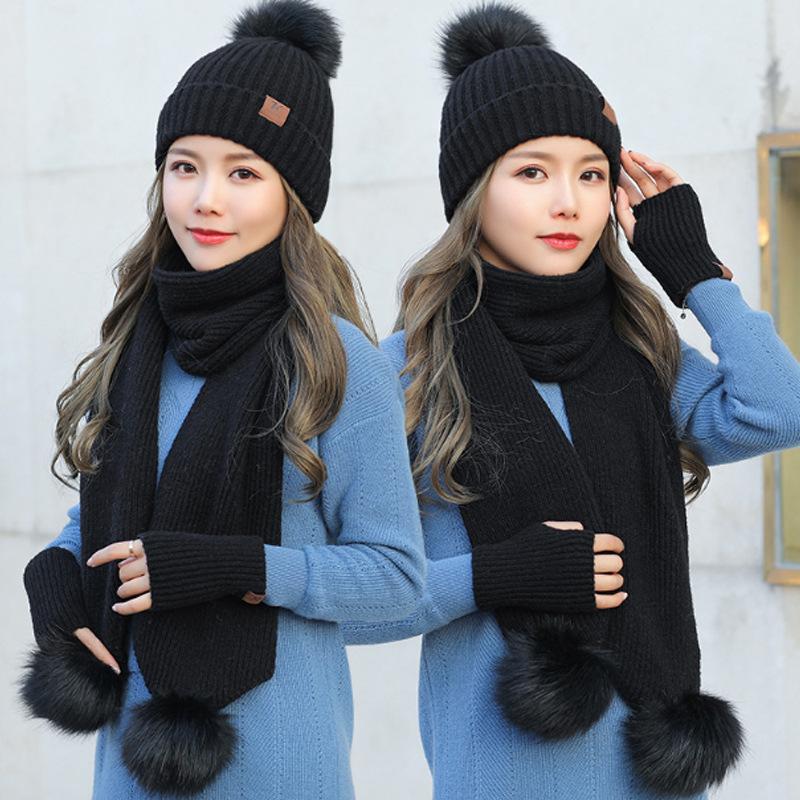 Winter Knitting Beanie Hat Scarf Glove Sets Men Cap Women Woolen Long Scarf Unisex Thicken Plush Velvet Gloves Caps Set
Winter Knitting Beanie Hat Scarf Glove Sets Men Cap Women Woolen Long Scarf Unisex Thicken Plush Velvet Gloves Caps Set