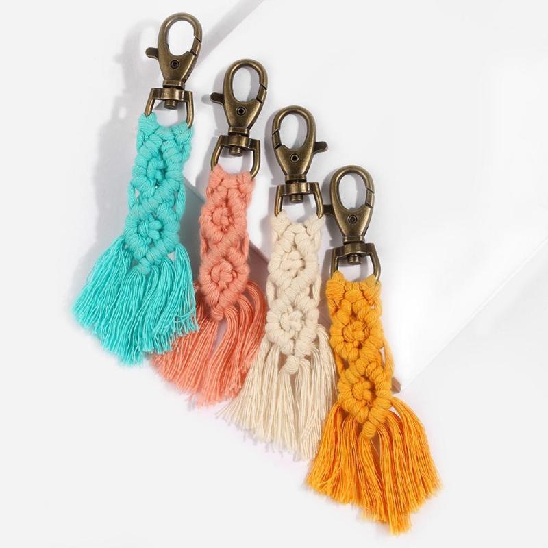 Artilady Tassel Keychain For Women Boho Key Chains Key Rings Handmade Macrame Bag Charm Jewelry Gift for Friends Drop Shipping1
Artilady Tassel Keychain For Women Boho Key Chains Key Rings Handmade Macrame Bag Charm Jewelry Gift for Friends Drop Shipping1