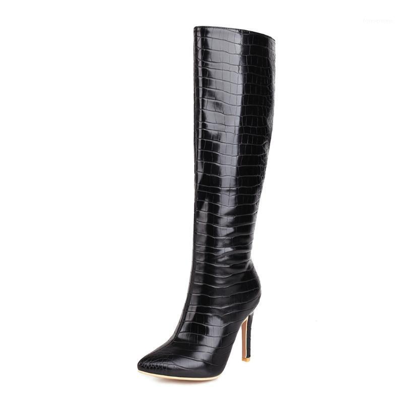 2021 Thin High Heel Fashion Knee High Boots PU Leather Slip on Women Shoes Pointed Toe Autumn Winter Long Boots Big Size 34-431, Black
2021 Thin High Heel Fashion Knee High Boots PU Leather Slip on Women Shoes Pointed Toe Autumn Winter Long Boots Big Size 34-431, Black