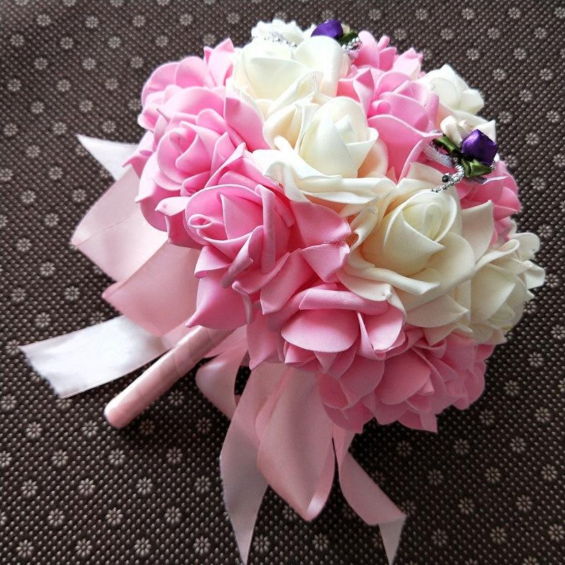 Bridal bouquet Ribbon Wedding bouquet Bride holding flower PE Rose Bridesmaid Wedding Foam flowers Rose faux flowers, White spot
Bridal bouquet Ribbon Wedding bouquet Bride holding flower PE Rose Bridesmaid Wedding Foam flowers Rose faux flowers, White spot