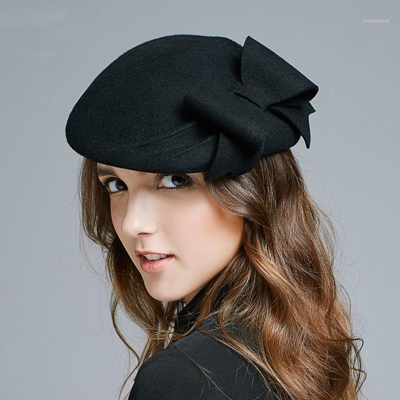 Female Wedding Banquet Headwear Lady Veil Bowknot Fedora Hat Cocktail Fascinator Women Party 100% Wool Felt Beret Caps 55-58cm1, Black
Female Wedding Banquet Headwear Lady Veil Bowknot Fedora Hat Cocktail Fascinator Women Party 100% Wool Felt Beret Caps 55-58cm1, Black