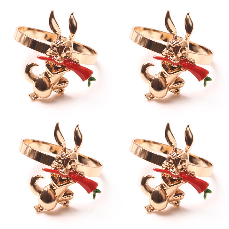 Easter Rabbit Custom Napkin Rings Decorative Napkin Holders