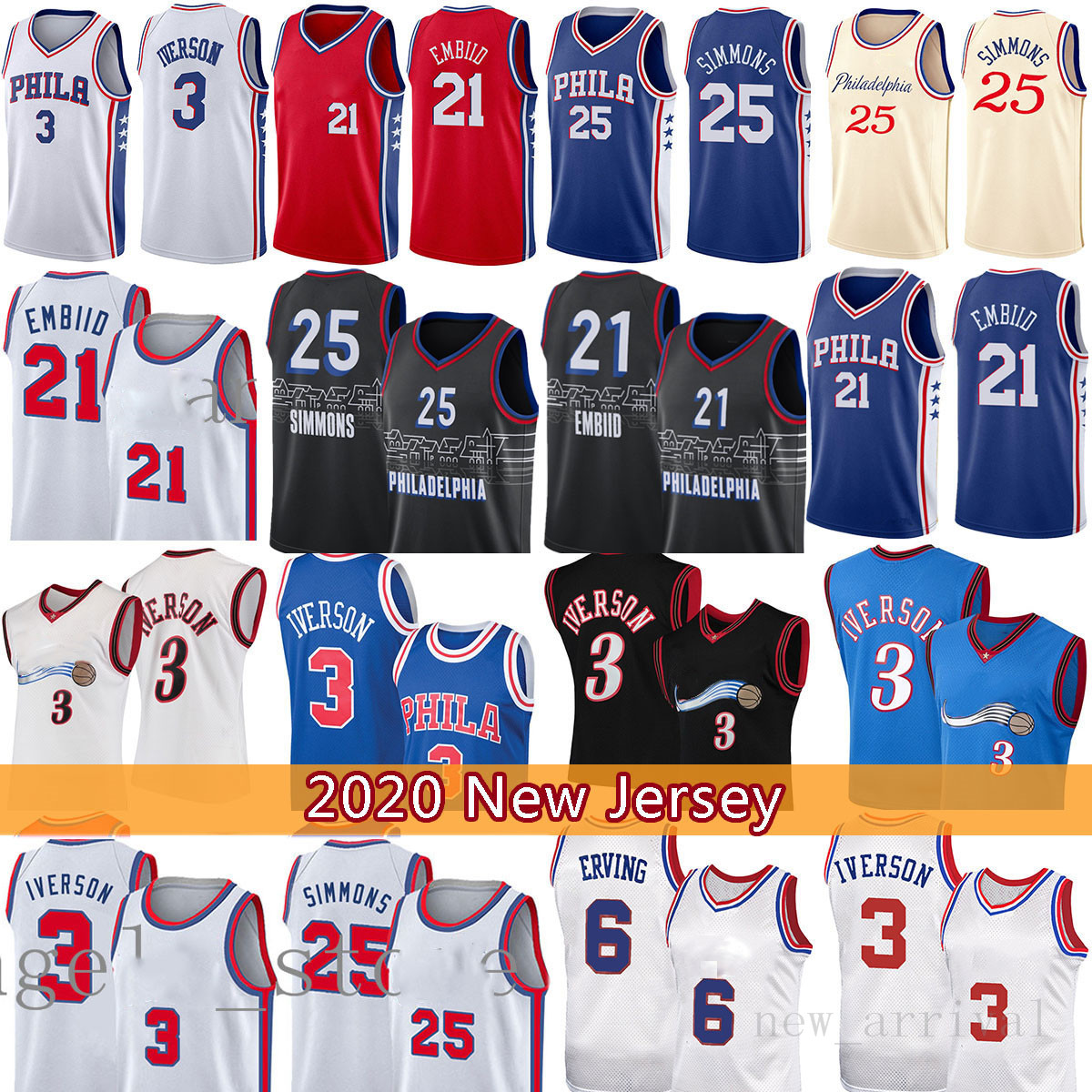 Allen 3 Iverson NCAA Joel 21 Embiid Ben 25 Simmons Basketball Jersey Julius 6 Erving 2021 new jerseys Mens Brown, Jersey-76ren
Allen 3 Iverson NCAA Joel 21 Embiid Ben 25 Simmons Basketball Jersey Julius 6 Erving 2021 new jerseys Mens Brown, Jersey-76ren