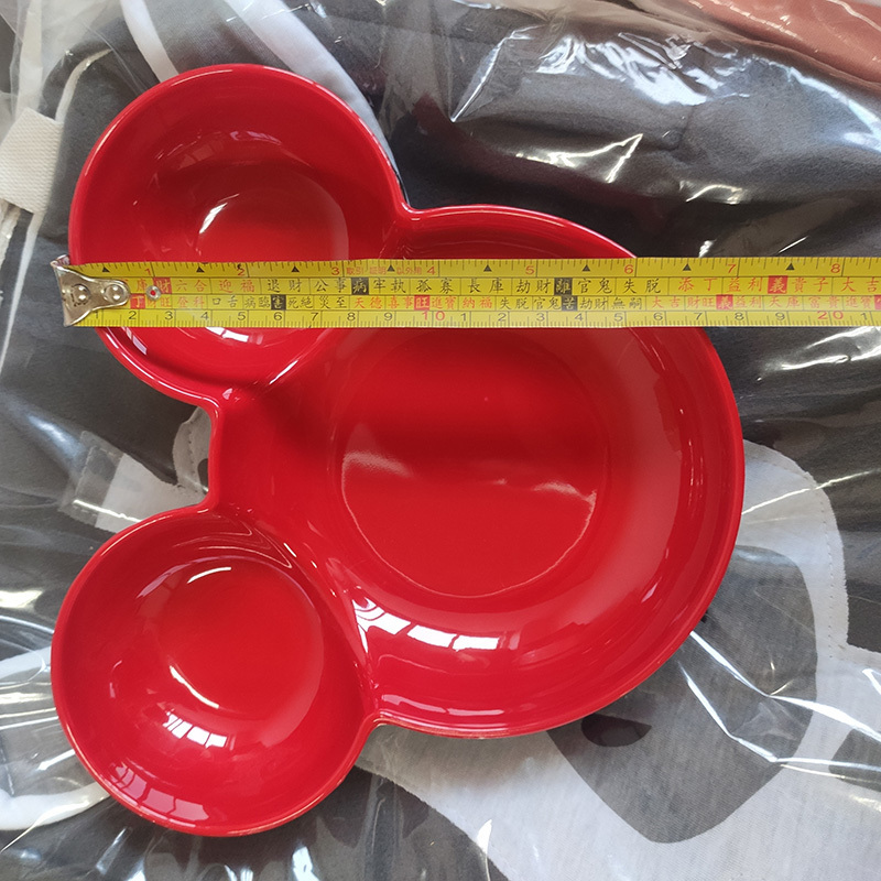 Baby Tableware Set (Bowl + Fork + Spoon) New Children Feeding Cute Mouse Fruit Snack Dishes Kids Tableware Set Baby Bowl Set LJ201019