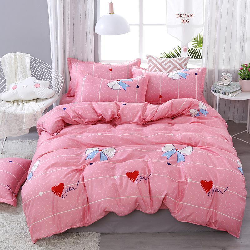 Bow-knot Heart Print Pink Bed Cover Set Kids Girl Duvet Cover Adult Child Bed Sheets And Pillowcases Comforter Bedding Set 610641, 2tj-61055-008
Bow-knot Heart Print Pink Bed Cover Set Kids Girl Duvet Cover Adult Child Bed Sheets And Pillowcases Comforter Bedding Set 610641, 2tj-61055-008