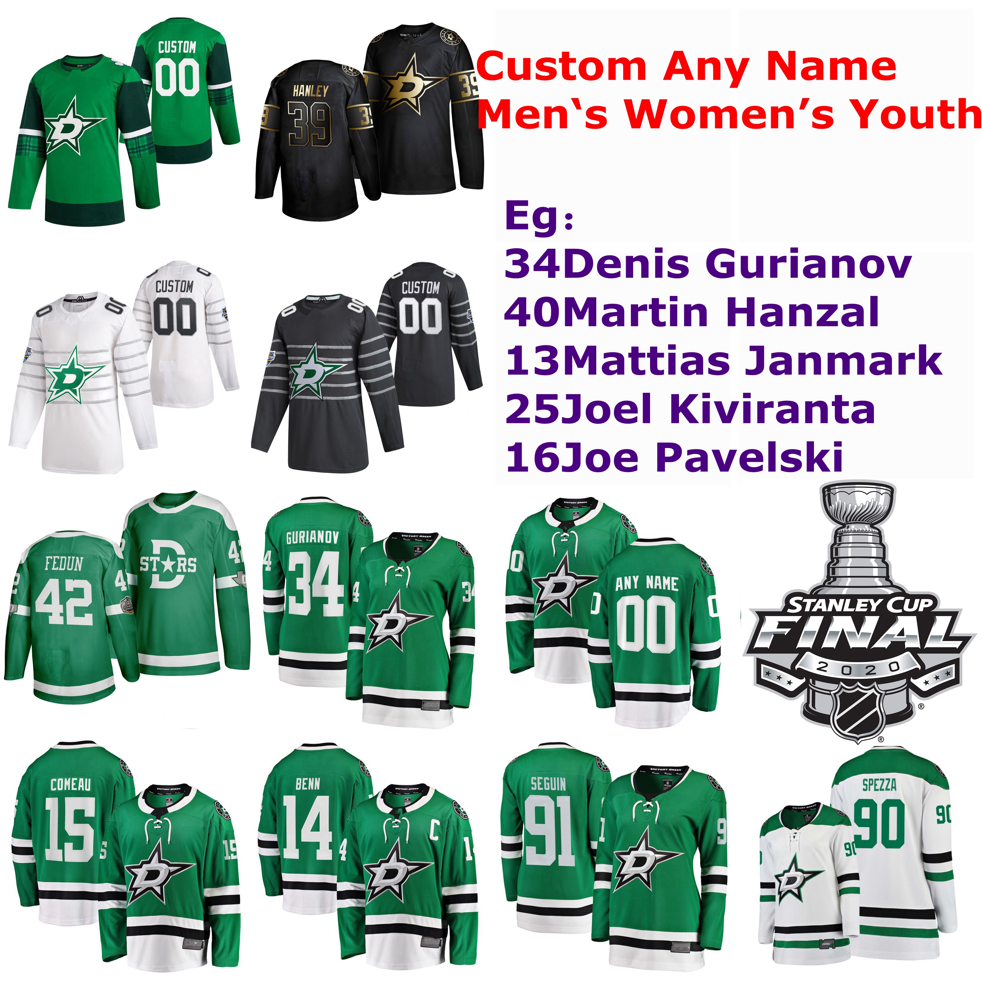 Winter Classic Dallas Stars Jerseys Faksa Khudobin Jersey Jason Dickinson Roman Polak Esa Lindell Radek Faksa 2020 Hockey Jerseys Custom Gre-image