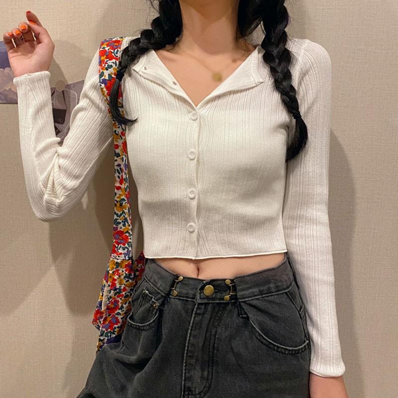 Candy Color Knitted Sweater Sexy Buttoned Autumn Winter Long Sleeve Basic Cropped Sweaters Female Casual, Blue
Candy Color Knitted Sweater Sexy Buttoned Autumn Winter Long Sleeve Basic Cropped Sweaters Female Casual, Blue