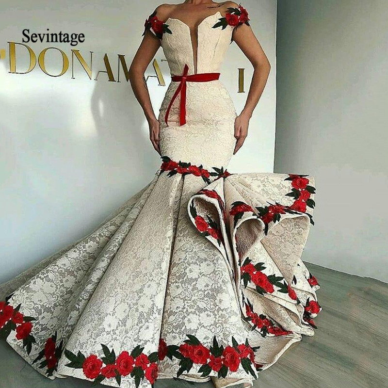 Sevintage Arabic Dubai Lace Mermaid Prom Dresses Flowers Off the Shoulder Evening Dress Formal Party Gowns Vestidos De Fiesta, Picture color
Sevintage Arabic Dubai Lace Mermaid Prom Dresses Flowers Off the Shoulder Evening Dress Formal Party Gowns Vestidos De Fiesta, Picture color