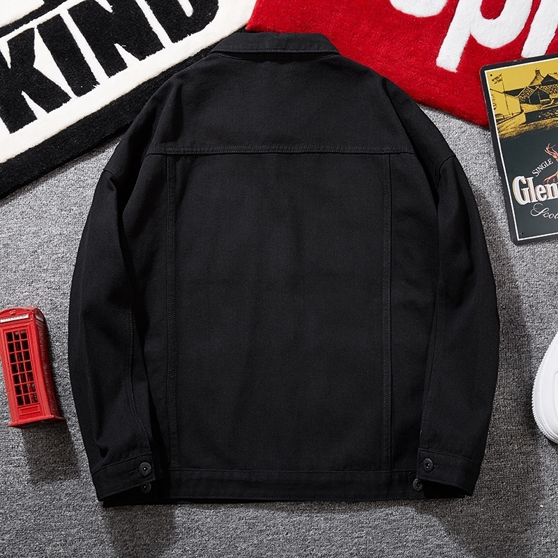 Autumn Men Streetwear black motorcycle Jeans Jackets male Cotton Casual Loose Denim Jacket Outerwear Plus Size 8XL 201118