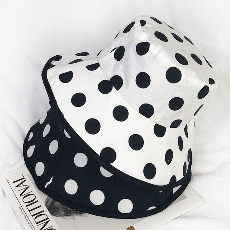Women Men Summer Cotton Bucket Hat Vintage Black White Large Polka Dot Print Wide Brim Sunscreen Packable Fisherman Cap
Women Men Summer Cotton Bucket Hat Vintage Black White Large Polka Dot Print Wide Brim Sunscreen Packable Fisherman Cap