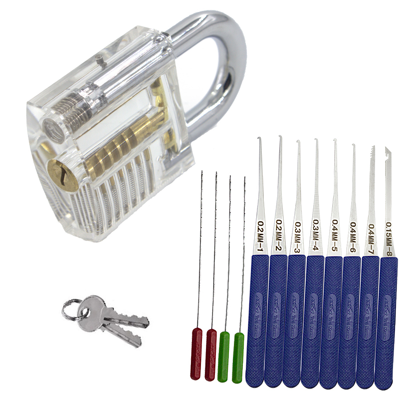 Liushi 12pcs Lock Pick Set Kit Locksmith Hand Tool Broken Key Extractor Remove Hook Hardware DIY With Practice Transparent Lock
Liushi 12pcs Lock Pick Set Kit Locksmith Hand Tool Broken Key Extractor Remove Hook Hardware DIY With Practice Transparent Lock