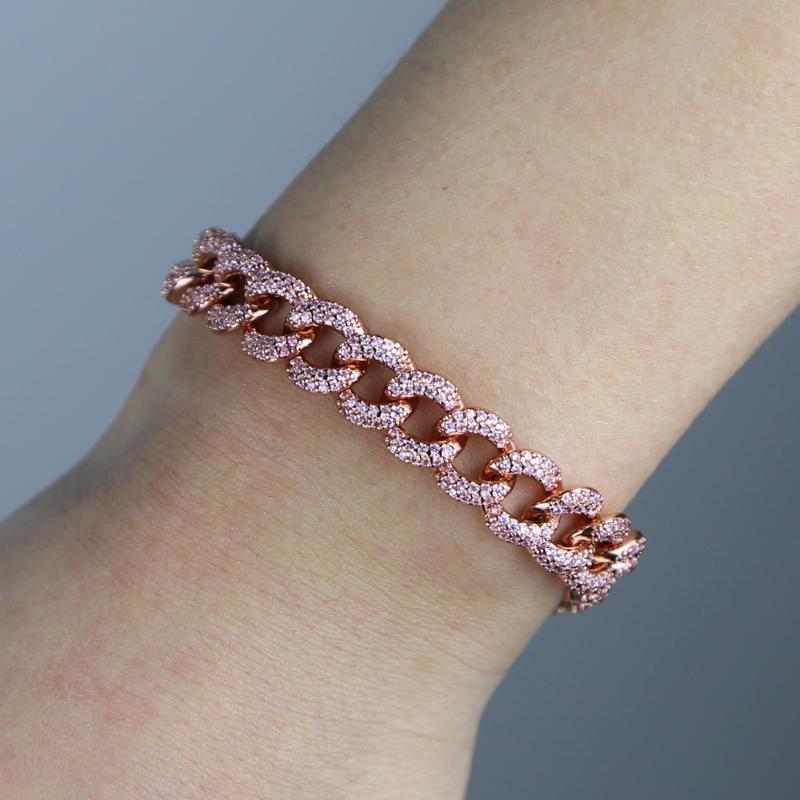 2020 new hop hop Rose gold color Pink white cz cuban chain necklace bracelet for women iced out bling cz fashion jewelry 
2020 new hop hop Rose gold color Pink white cz cuban chain necklace bracelet for women iced out bling cz fashion jewelry