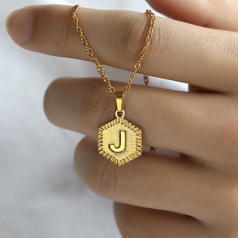 Stainless Steel Initial Necklace For Women Hexagonal Pendent A-Z Letter Choker Necklace Gold Chain Collares Aesthetic Jewerly
Stainless Steel Initial Necklace For Women Hexagonal Pendent A-Z Letter Choker Necklace Gold Chain Collares Aesthetic Jewerly