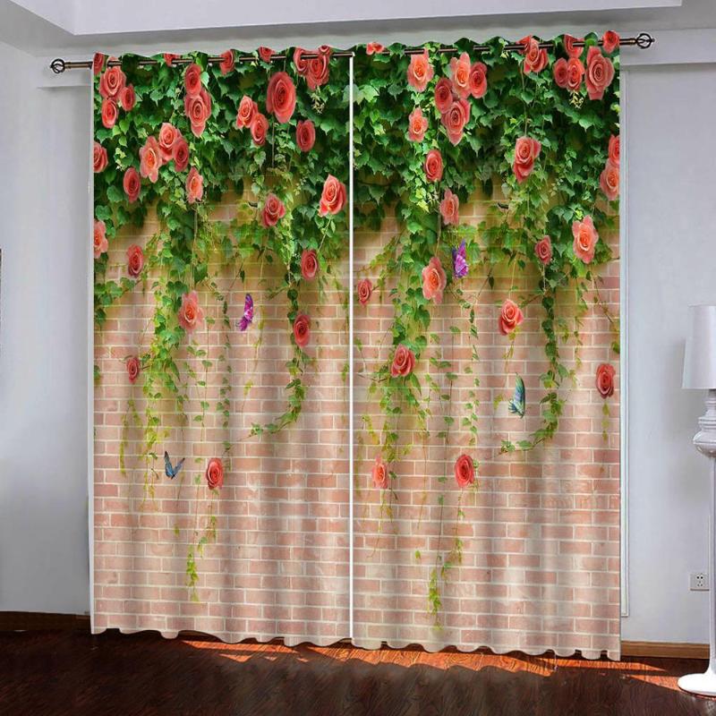 Customized 3D Curtain Fashion Blackout Curtain Home Bedroom Decoration Red rose flower on brick wall Curtains For living room, As pic
Customized 3D Curtain Fashion Blackout Curtain Home Bedroom Decoration Red rose flower on brick wall Curtains For living room, As pic