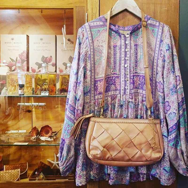 BOHO INSPRIED Boho blouse Floral print long sleeve Oneck Bohemia loose women tops casual chic 2020 Spring Summer blouse shirts T200321