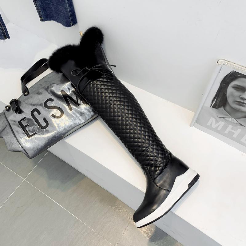 New winter style warm Over knee the boots snow boots feather Women waterproof True fur snow warm Women shoes wedges, Black
New winter style warm Over knee the boots snow boots feather Women waterproof True fur snow warm Women shoes wedges, Black