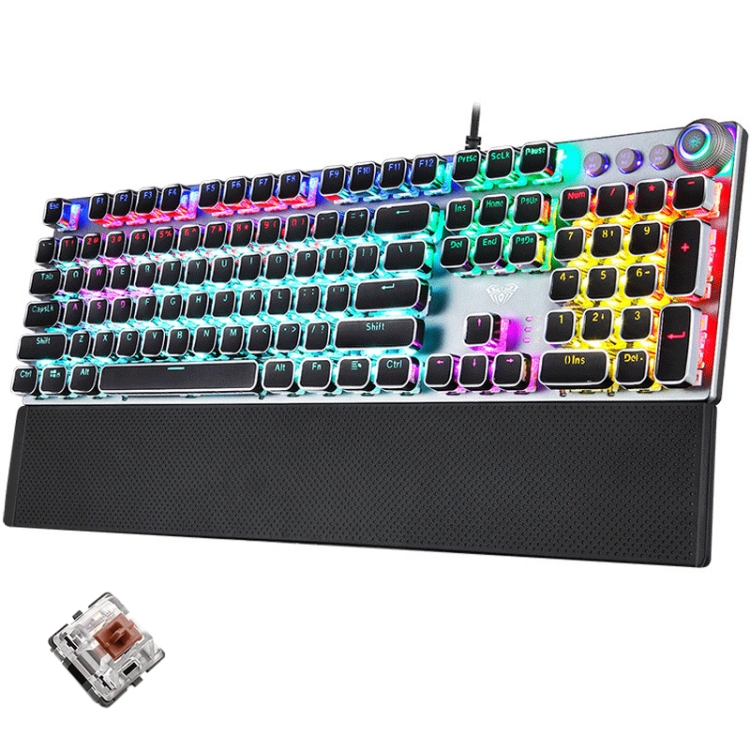 2020 New Original Quick Sale F2088 108 Keys Mixed Light Plating Punk Mechanical Brown Switch Wired USB Gaming Keyboard with Metal Button
2020 New Original Quick Sale F2088 108 Keys Mixed Light Plating Punk Mechanical Brown Switch Wired USB Gaming Keyboard with Metal Button