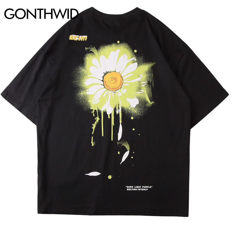 Graffiti Ink Daisy Print Short Sleeve Streetwear T-Shirts Harajuku Hip Hop Casual Short Sleeve Tshirts Men Summer Tops, 201414b
Graffiti Ink Daisy Print Short Sleeve Streetwear T-Shirts Harajuku Hip Hop Casual Short Sleeve Tshirts Men Summer Tops, 201414b