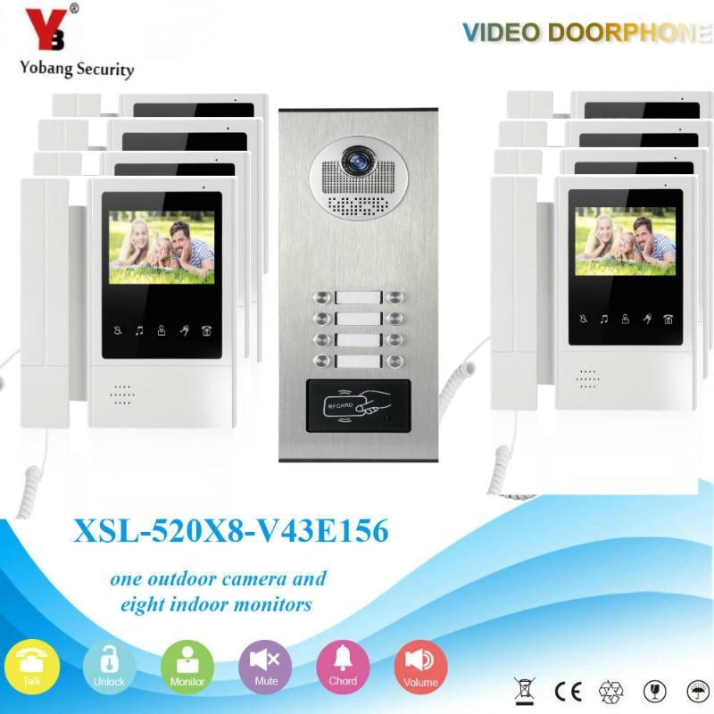 Wired Home 4.3inch Color Monitors Apartment Wired Video Door Phone RFID Audio Visual Intercom System
Wired Home 4.3inch Color Monitors Apartment Wired Video Door Phone RFID Audio Visual Intercom System
