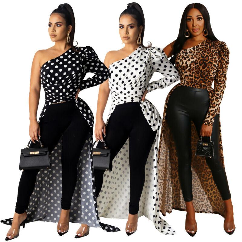Women Long Tail Shirts Blouse High Street Lady Puff Shoulder One Sleeve Slim Shirts 2021 Fashion New Polka Dot/Leopard, Black
Women Long Tail Shirts Blouse High Street Lady Puff Shoulder One Sleeve Slim Shirts 2021 Fashion New Polka Dot/Leopard, Black