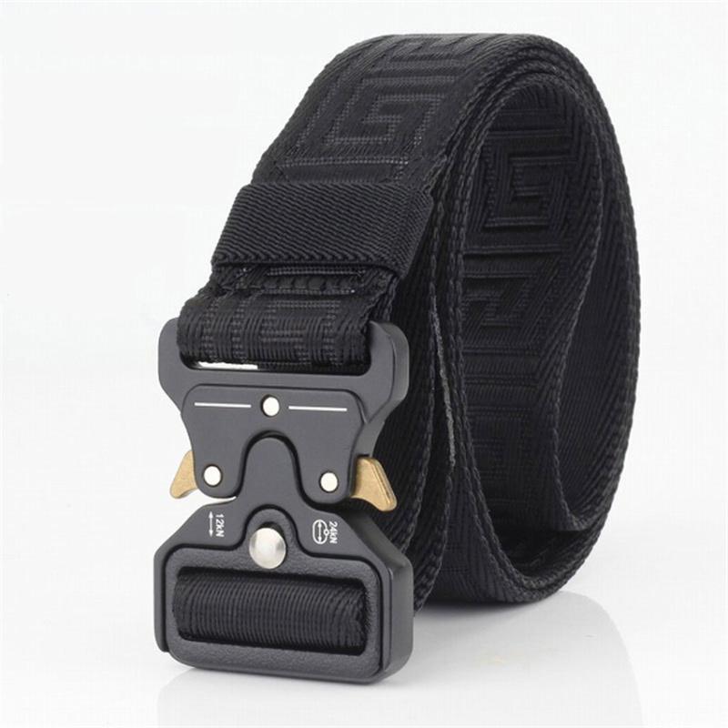 Metal Convenient Men Belt Combat Tactical Belt For Jeans Pants Solid Casual Nylon Strap Canvas Waist Support Men's Accessories, Black belt
Metal Convenient Men Belt Combat Tactical Belt For Jeans Pants Solid Casual Nylon Strap Canvas Waist Support Men's Accessories, Black belt