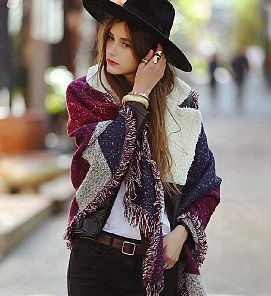 Women Wool Scarf Cardigan 200*67cm Patchwork Plaid Poncho Cape Tassel Winter Warm Blanket Cloak Wrap Shawl Outwear Coat Party Favor RRA3688
Women Wool Scarf Cardigan 200*67cm Patchwork Plaid Poncho Cape Tassel Winter Warm Blanket Cloak Wrap Shawl Outwear Coat Party Favor RRA3688